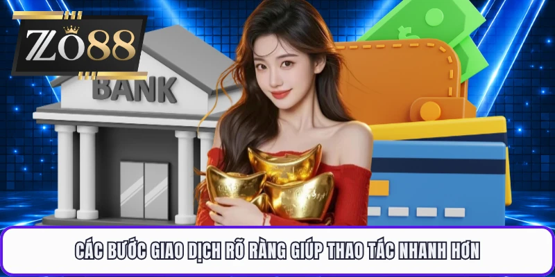 Các bước giao dịch rõ ràng giúp thao tác nhanh hơn